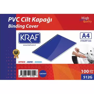Kraf Cilt Kapağı 160 Mikron A4 Lacivert x 100’lü Paket (512G)