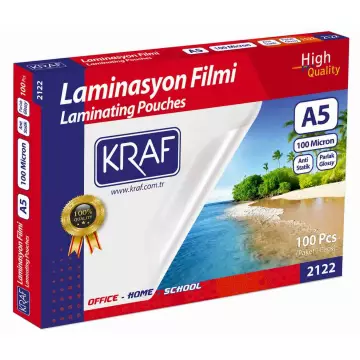 Kraf 2122 Laminasyon Filmi 100 Mikron A5 Parlak 100’lü