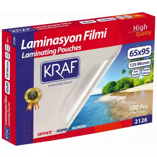 Kraf 2126 Laminasyon Filmi 125 Mikron 65x95 100’lü