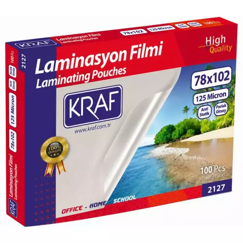 Kraf 2127 Laminasyon Filmi 125 Mikron 78x102 100’lü
