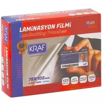 Kraf 2127 Laminasyon Filmi 125 Mikron 78x102 100’lü