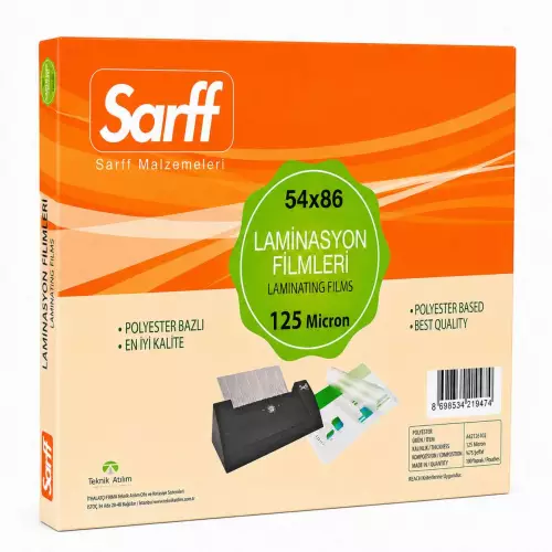 Sarff Laminasyon Filmi 125 Mikron 54x86 100’lü