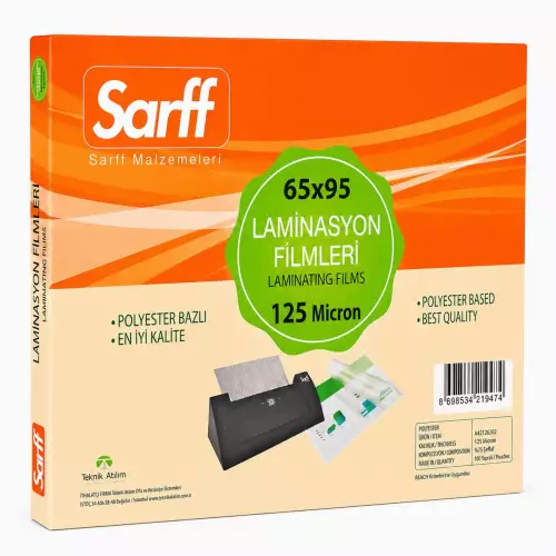 Sarff Laminasyon Filmi 125 Mikron 65x95 100’lü