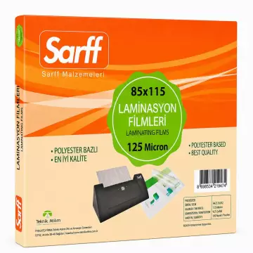 Sarff Laminasyon Filmi 125 Mikron 85x115 100’lü