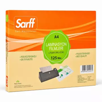 Sarff Laminasyon Filmi 125 Mikron A4 100’lü