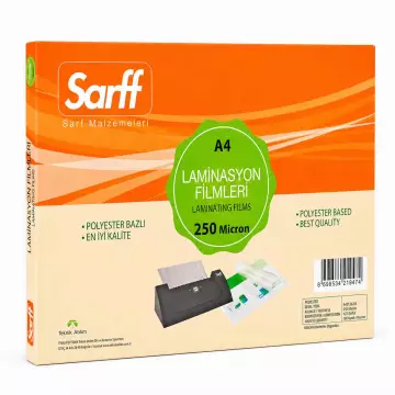 Sarff Laminasyon Filmi 250 Mikron A4 100’lü