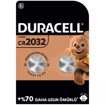 Duracell 2032 Düğme Pil 3V (CR2032) 2'li Paket