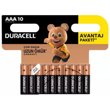 Duracell AAA İnce Kalem Pil 10'lu Paket