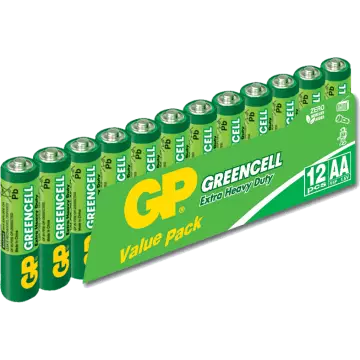 GP Greencell GP15G AA Çinko Karbon Kalem Pil 12'li Paket
