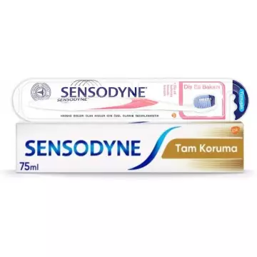 Sensodyne Tam Koruma Diş Macunu 75 ml + Diş Eti Bakım Fırçası