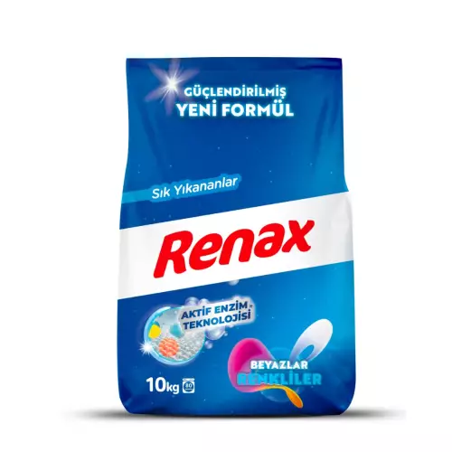 Renax Matik Toz Çamaşır Deterjanı Beyaz & Renkli 10 kg