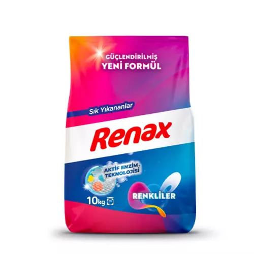 Renax Matik Toz Çamaşır Deterjanı Renkliler 10 kg