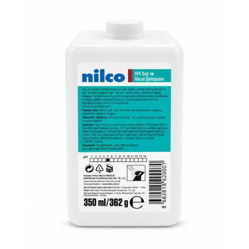 Nilco İvi Kar Beyaz Opak Özel Parfümlü Saç ve Vücut Şampuanı 350 ml (32002101)
