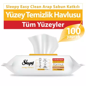 Sleepy Arap Sabun Yüzey Temizlik Havlusu 100 Yaprak
