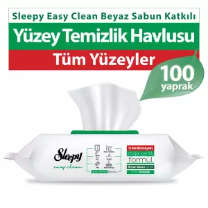 Sleepy Beyaz Sabun Yüzey Temizlik Havlusu 100 Yaprak