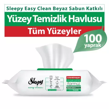 Sleepy Beyaz Sabun Yüzey Temizlik Havlusu 100 Yaprak