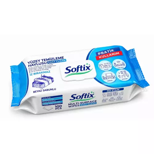 Softix Yüzey Temizleme Havlusu Beyaz Sabun 100'lü