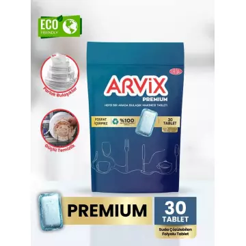 Arvix Premium Hepsi Bir Arada Bulaşık Makinesi Tableti 30'lu
