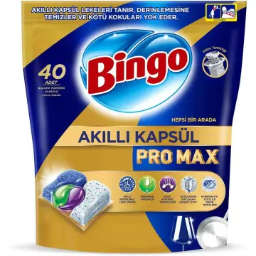 Bingo Akıllı Kapsül Pro Max Bulaşık Makinesi Deterjanı Tableti x 40 Adet