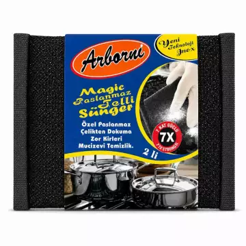 Ceymop Inox Pad Paslanmaz Telli Bulaşık Süngeri 2'li Paket