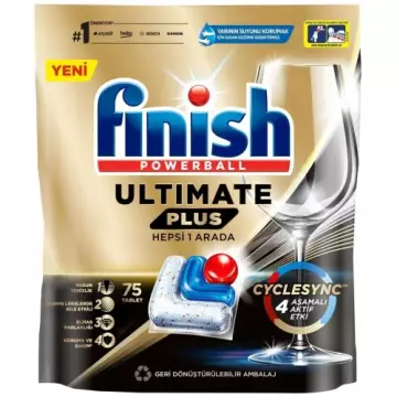 Finish Ultimate Plus Bulaşık Makinesi Deterjanı Tableti - 75 Adet