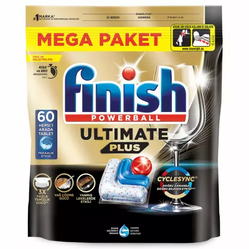 Finish Ultimate Plus Bulaşık Makinesi Deterjanı Tableti x 60 Adet
