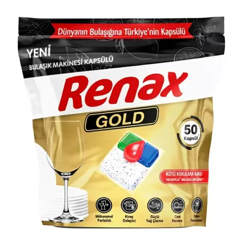 Renax Gold Bulaşık Makinesi Tableti - 50 Adet