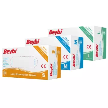 Beybi Pudralı Latex Beyaz Eldiven 100'lü Paket