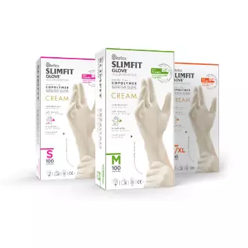 Reflex Slim Fit Copolymer Pudrasız Eldiven Krem - 100 Adet