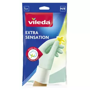 Vileda Extra Sensation Eldiven Pamuk Astarlı Yeşil