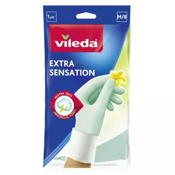 Vileda Extra Sensation Eldiven Pamuk Astarlı Yeşil