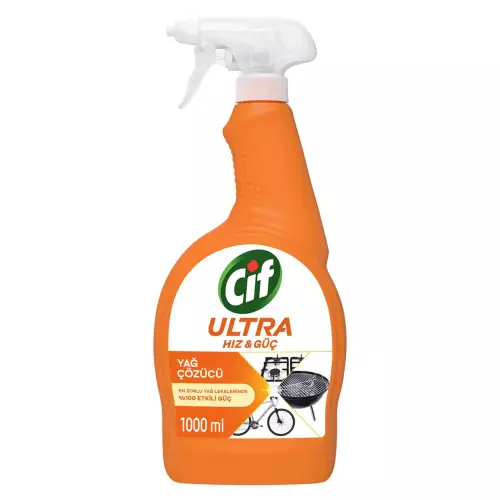 Cif Ultra Hız & Güç Yağ Çözücü Sprey Leke ve Kir Çıkarıcı Mutfak 1000 ml