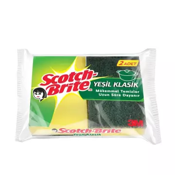 Scotch Brite Yeşil Klasik Bulaşık Süngeri 2'li