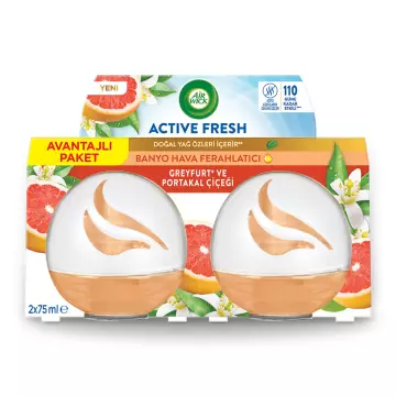 Airwick Decosphere Oda Kokusu Active Fresh Greyfurt ve Portakal Çiçeği 2'li Paket