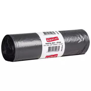 Koroplast Çöp Torbası Endüstriyel Horeca 500 gr - 33 Micron Hantal Boy Siyah 100x150