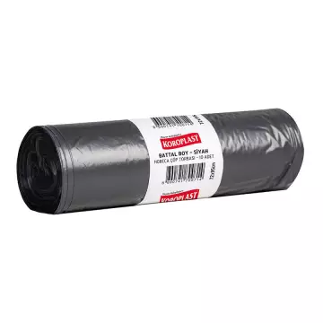 Koroplast Çöp Torbası Endüstriyel Horeca 210 gr - 30 Micron Battal Boy Siyah 72x95