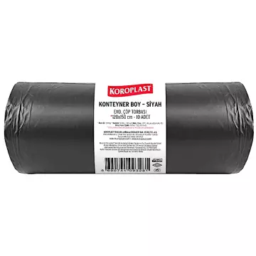 Koroplast Çöp Torbası Endüstriyel Horeca 600 gr - 33 Micron Konteyner Boy Siyah 120x150