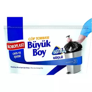 Koroplast Ekstra Dayanıklı Çöp Torbası Büyük Boy 65x80