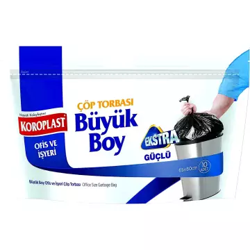 Koroplast Ekstra Dayanıklı Çöp Torbası Büyük Boy 65x80