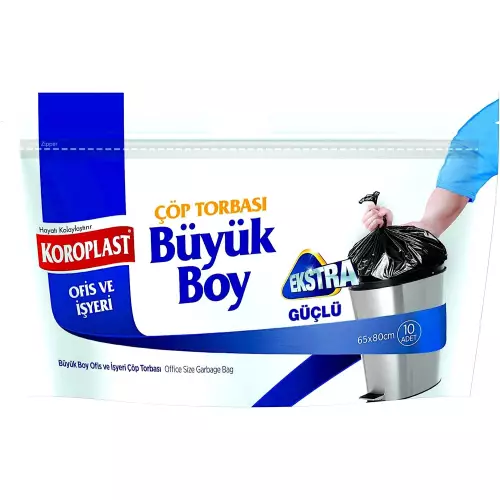 Koroplast Ekstra Dayanıklı Çöp Torbası Büyük Boy 65x80