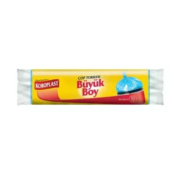 Koroplast Güçlü Çöp Torbası Büyük Boy Mavi 65x80