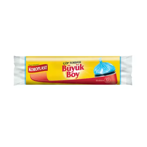 Koroplast Güçlü Çöp Torbası Büyük Boy Mavi 65x80