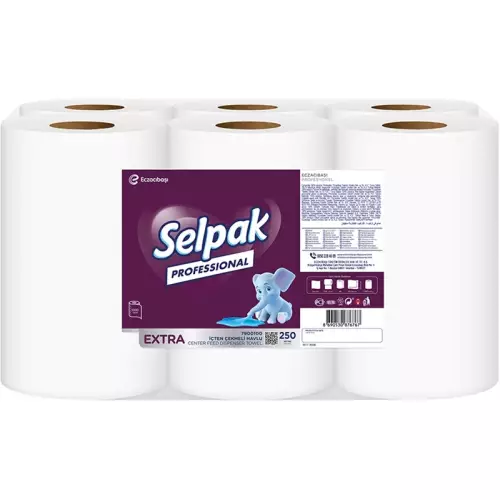 Selpak Professional Extra İçten Çekmeli Havlu 250 m 6’lı