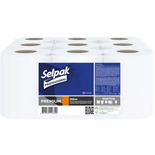 Selpak Professional Premium İçten Çekmeli Havlu 140 m 9’lu