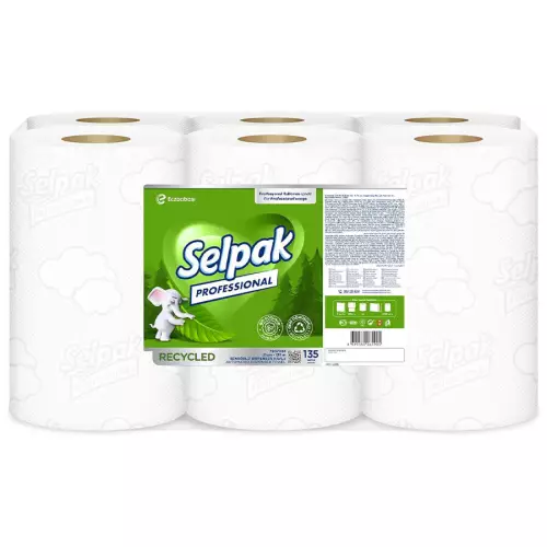 Selpak Professional Recycled Hareketli Kağıt Havlu 21 cm x 135 metre - 6 Rulo