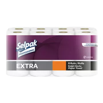 Selpak Professional Extra Rulo Kağıt Havlu 8'li Paket