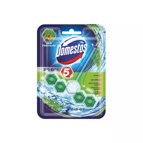 Domestos WC Blok 5'li Güç Klozet Bloğu Çam Ferahlığı 55 gr