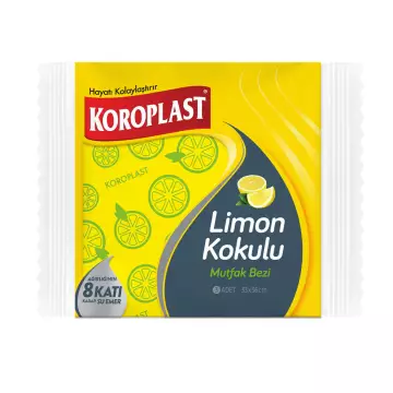 Koroplast Limon Kokulu Mutfak Bezi 3'lü Paket