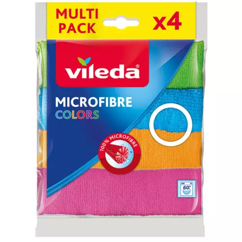 Vileda Mikrofiber Colors Çok Amaçlı Temizlik Bezi 4'lü Paket