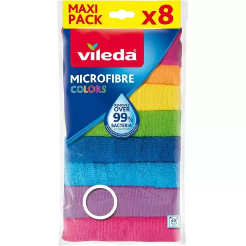 Vileda Mikrofiber Colors Çok Amaçlı Temizlik Bezi 8'li Paket